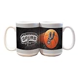 NBA San Antonio Spurs 2 Pack 15oz White SportsBall Mug