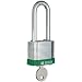 Brady Steel Lockout/Tagout Padlock, Keyed Alike,  1-1/3" Body Length, 2" Shackle Clearance