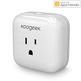 Koogeek スマートコンセント WiFiで制御する電源コンセント　　2.4GMhzネットワーク上でどこでもSiriのコントロール、電子モニター、エネルギー消費などをサポート Apple HomeKit　（Phone、iPad、iPod touch或Apple Watch系列に対応）