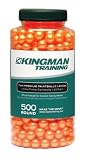 Kingman 11mm Paintball, Orange/Orange, 500 Rounds Bottle