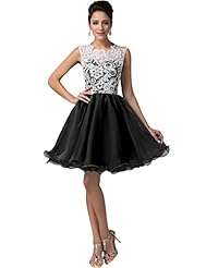 Lace Sleeveless Satin/Tulle Short Homecoming Dress/Party Dress/Wedding Dress 