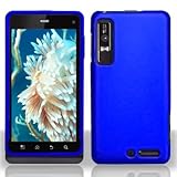 Blue Rubberized Hard Plastic Case for Motorola Droid 3 XT862