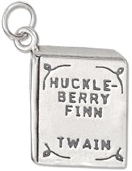 Sterling Silver Antiqued "Huckleberry Finn" Book Charm