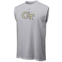 Nike Georgia Tech Yellow Jackets Ash Team Logo Sleeveless T-shirt