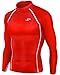JustOneStyle 051 Skin Tight Compression Base Layer Red Running Shirt Mens S - 2XL