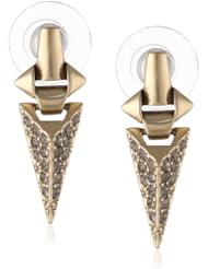 Sam Edelman Small Pave Geometric Metal Cage Earrings