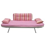 American Furniture Alliance Mali Flex Futon Frame and Cushions, Pink Mocha