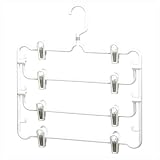 4 Tier Plastic Skirt Hanger - Set of 4 by Whitmor by Whitmor