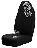 Auto Expressions 800002152 Black Lace Rose Universal Bucket Seat Cover