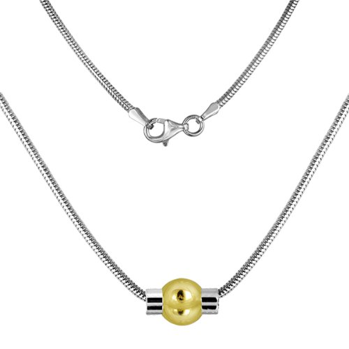 Cape Cod 14k solid Gold and Sterling Silver Real Snake Necklace