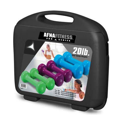 AFNA Fitness 20 Pound Vinyl Hand Weight Set