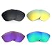 Mryok 4 Pair Polarized Replacement Lenses for Spy Optic Discord Sunglass - Black IR/24K Gold/Plasma Purple/Emerald Green