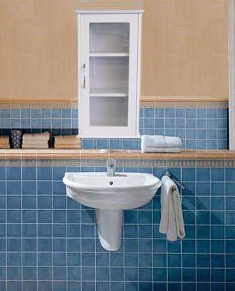 Badezimmerschrank Glas Hängeschrank weiß
