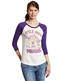 NBA Phoenix Suns Little Miss Long Sleeve Raglan, Sugar / Dark Grape , X-Large