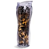 Floral Hourglass Double Wall Travel Mug