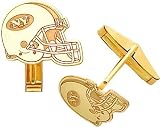 14K Gold NFL New York Jets Football Helmet Cuff Links