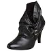Nine West Women's Iceblue Bootie,Black Leather,8 M US