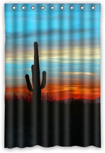 Personalized Home Fashion Decor High Quality Polyester Fabric Shower Curtains With Cactus Pattren Print,48(w) x 72(h)