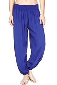 Smocked Waistband Harem Trousers