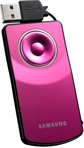 Samsung UM 10 Patented Wheel Key Wired Mouse with Auto Retractable USB Cable in Fashion Pink Coloring for use with Windows 98SE/ ME/2000/ XP/Vista