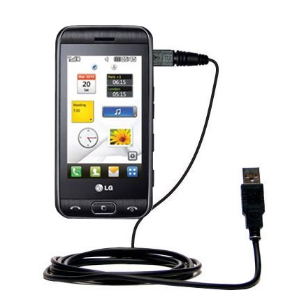 Classic Straight USB Cable for the LG GT400 with Power Hot Sync and Charge capabilities - uses Gomadic TipExchange Technology