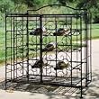 PTC Home and Garden 15-Bottle Folding Wine Cage, Black
