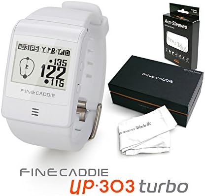 2015 NEW Golf GPS Rangefinder FineCaddie UP303 Turbo Golf GPS Watch+Cooling Arm Sleeves! (White)