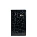 2012 Pocket Agenda Datebook, Genuine Crocodile Embossed Leather, 5" , Black