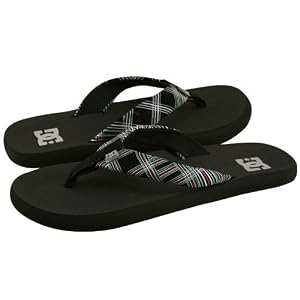 Buy DC Seaglass Juniors Black-Metallic Silver-Pink Sandals by DC