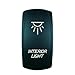 STVMotorsports Laser Backlit Orange Rocker Switch Interior Light 20A 12V On/Off LED Light