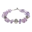 EXP Handmade Amethyst Bracelet With Antiqued Silver Beads