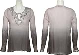 ROMEO & JULIET COUTURE Ombré Voile Tunic W/ Beaded Neckline [RJKE19409]