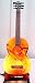 Gold Tiffany Style Stained Glass Electric Guitar Lamp