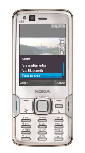 Nokia N82 Unlocked Smartphone with 5 MP Camera, 3G, Wi-Fi, GPS, MP3/Video Player, MicroSD Slot--U.S. Version with Warranty (Silver)