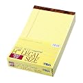 TOPS 7572 Letr-Trim Perf-Top Legal Pad, Canary, Legal Size, 50 Sheets/pad, Dozen