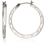 Lucky Brand Small Round Silver-Tone Hoop Earrings