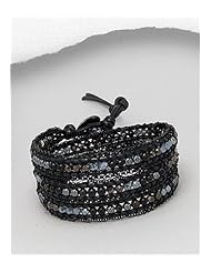 Cotton Semi GemStone Beads Bracelet In Zinc