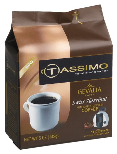 Tassimo Gevalia Kaffe, Swiss Hazelnut Coffee, 4.5-Ounce Packages (Pack of 3) by Gevalia