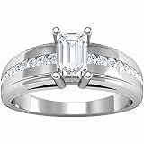 Platinum Diamond Engagement Ring Semimount - CENTER STONE NOT INCLUDED - 0.27 Ct.