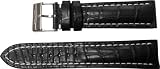 NEW BREITLING 20/18 BLACK CROCODILE PATTERN STRAP