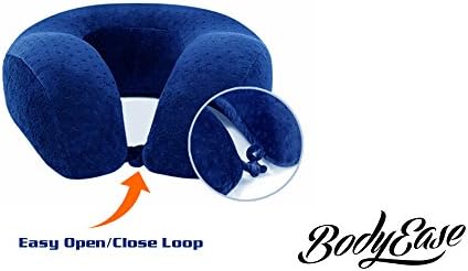 Travel Neck Support Therapeutic U-Shaped Pillow | made with Premium Memory Foam | with FREE Carrying bag - Zippered - Machine Washable - Plush Velour Cover