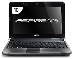 Acer Aspire One AOD150-1577 10.1-Inch Diamond Black Netbook - 6.5 Hour Battery Life