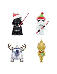 Home: Hallmark Star Wars Cutie-style Darth Vader Storm Trooper R2D2 and C3PO Collectors Set Christmas Ornaments - Marvel