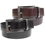 Kenneth Cole - Kenneth Cole Gunmetal Buckle Men's Reversible Belt