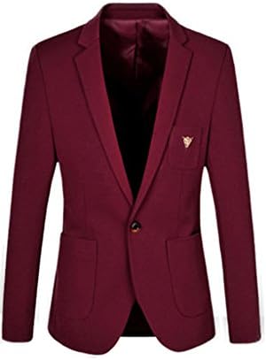 Northar Men's Slim One-button Long Sleeve Plus Size Floral Print Blazer