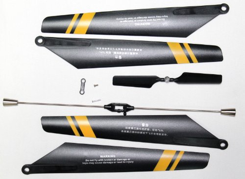 Double Horse 9101 Replacement Parts Kit, Blades, Blade Grips, Tail Rotor, Balance bar (BLACK)