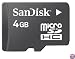 Sandisk 4GB MicroSDHC  Memory Card with SD Adapter (BULK Packaging)