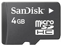 Sandisk 4GB MicroSDHC  Memory Card with SD Adapter (BULK Packaging)
