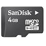Sandisk 4GB MicroSDHC  Memory Card with SD Adapter (BULK Packaging)