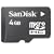 Sandisk 4GB MicroSDHC  Memory Card with SD Adapter (BULK Packaging)